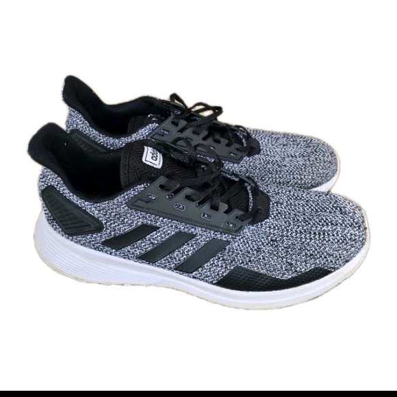 Size 12 - adidas Duramo 9 Black Mens Running Shoes Black White - Picture 4 of 8